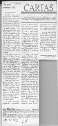 "Ni pena ni miedo" (VI)  [artículo] Felipe Fermandois Calvo.