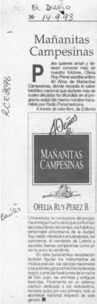 Mañanitas campesinas  [artículo].