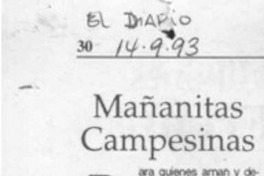 Mañanitas campesinas  [artículo].