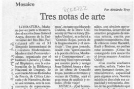 Tres notas de arte