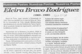 Elcira Bravo Rodríguez (1903-1980)  [artículo] A. P.