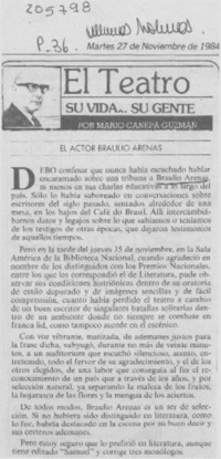 El actor Braulio Arenas