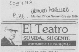 El actor Braulio Arenas