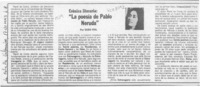 "La poesía de Pablo Neruda"  [artículo] Sara Vial.