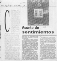 Asunto de sentimientos  [artículo] Daga.