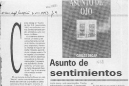 Asunto de sentimientos  [artículo] Daga.