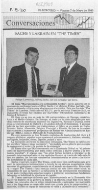 Sachs y Larraín en "The Times"  [artículo].