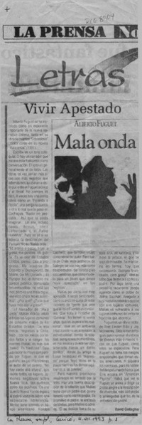 Vivir apestado  [artículo] David Gallagher.