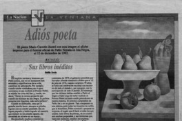 Sus libros inéditos  [artículo] Matilde Urrutia.