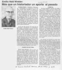 Emilio Held Winkler, más que un historiador un aporte al pasado  [artículo].