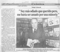 "Soy más odiado que querido, pero me basta ser amado por una minoría"  [artículo] Fabiola García.