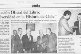 Presentación oficial del libro "La Universidad en la historia de Chile"  [artículo].