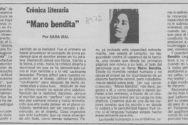 "Mano Bendita"  [artículo] Sara Vial.