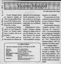 Vicente Mengod  [artículo] Ida Castro del Canto.