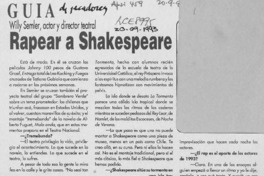 Rapear a Shakespeare