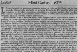 Mimí Garfias  [artículo] Luis Sánchez Latorre.