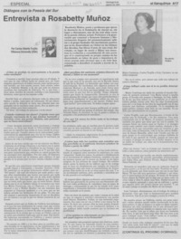 Entrevista a Rosabetty Muñoz