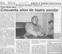 Cincuenta años de teatro escolar  [artículo].