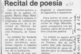Recital de poesía  [artículo].