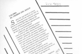 Calama el crimen del siglo  [artículo].