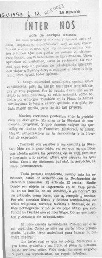 Inter Nos  [artículo] Enrique Neiman.