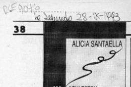 Editan libro de cuentos "Y aquí estoy otra vez", de Alicia Santaella  [artículo].