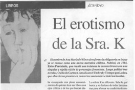 El erotismo de la Sra. K  [artículo] Martín Ruiz.