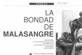 La Bondad de malasangre  [artículo].