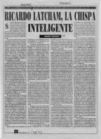 Ricardo Latcham, la chispa inteligente