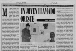 Un joven llamado Oreste  [artículo] Poli Délano.