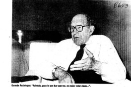 La Ceguera no resta lucidez ni productividad de Germán Arciniegas  [artículo].