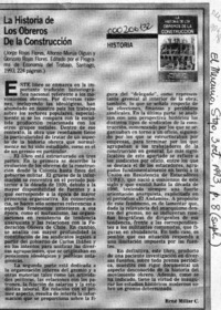 La historia de los obreros de la construcción  [artículo] René Millar C.