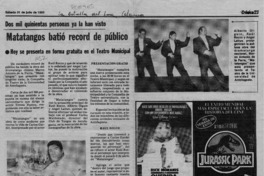 Matatango batió record de público  [artículo].