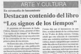 Destacan contenido del libro "Los signos de los tiempos"  [artículo].