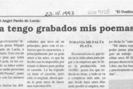 "Ya tengo grabados mis poemas"