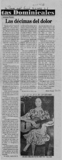 Las décimas del dolor  [artículo] Darío Osses.