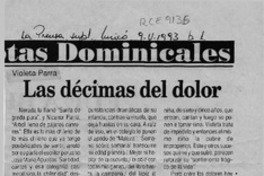 Las décimas del dolor  [artículo] Darío Osses.