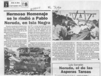 Hermoso homenaje se le rindió a Pablo Neruda en Isla Negra  [artículo].