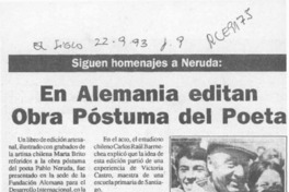 En Alemania editan obra póstuma del poeta  [artículo].