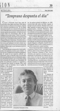 "Temprano despunta el día"  [artículo] Poli Délano.