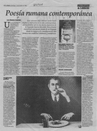 Poesía rumana contemporánea  [artículo] Luis Ernesto Cárcamo.