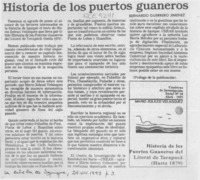 Historia de los puertos guaneros  [artículo] Bernardo Guerrero Jiménez.