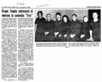 Grupo Taquis estrenará el viernes la comedia "Eva"  [artículo].