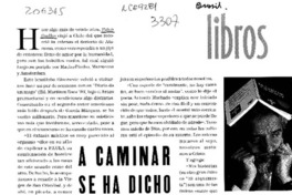 A caminar se ha dicho  [artículo] Graciela Romero.