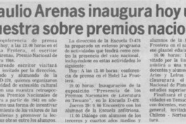 Braulio Arenas inaugura hoy una muestra sobre premios nacionales