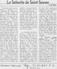 La Señorita de Saint-Sauver