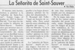 La Señorita de Saint-Sauver