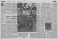 Foxley escribe de la transición