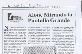 Alone mirando la pantalla grande