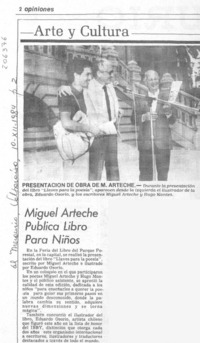 Miguel Arteche publica libro para niños
